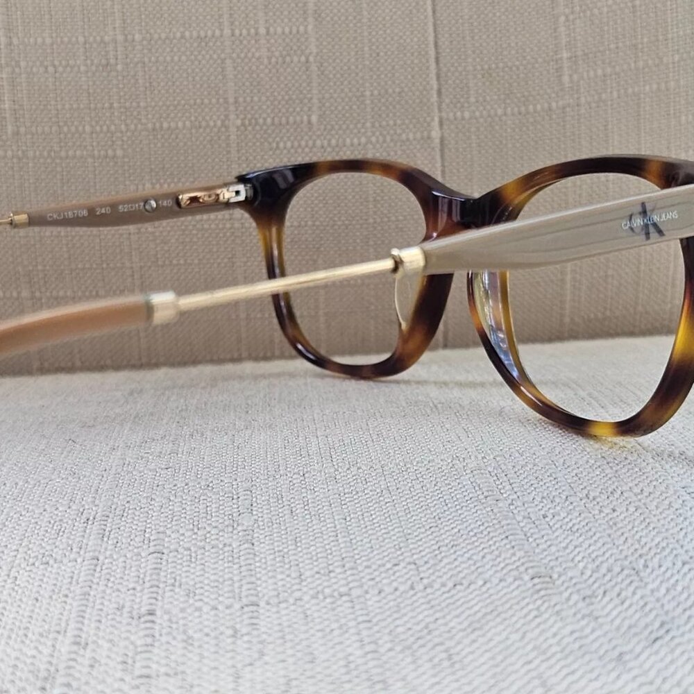 Calvin Klein Jeans Women Eyeglasses/Sunglasses Frame Brown Tortoise Glasses - Picture 7 of 12